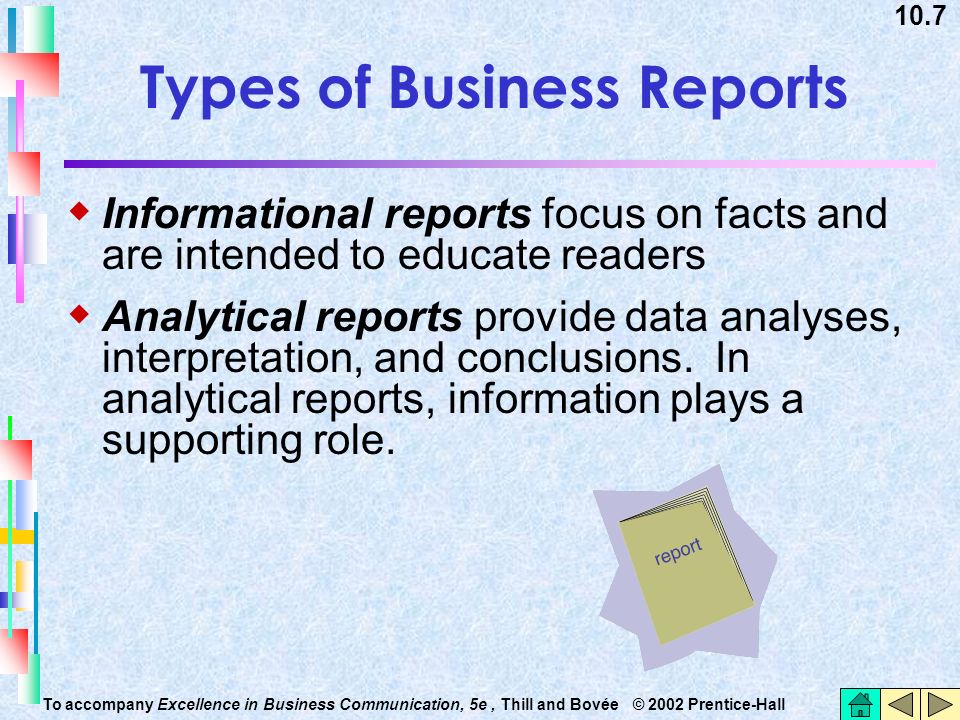 types of reports in business communication pdf